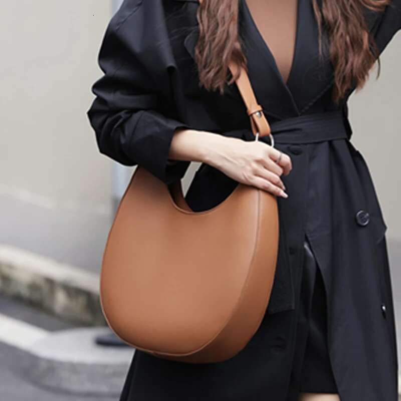 Designer Bag Burminsa Cowhide Genuine Leather Underarm Shoulder Bags For Women 2025 Trend Designer Hobo Crossbody Purses Tote Ladies Handbags