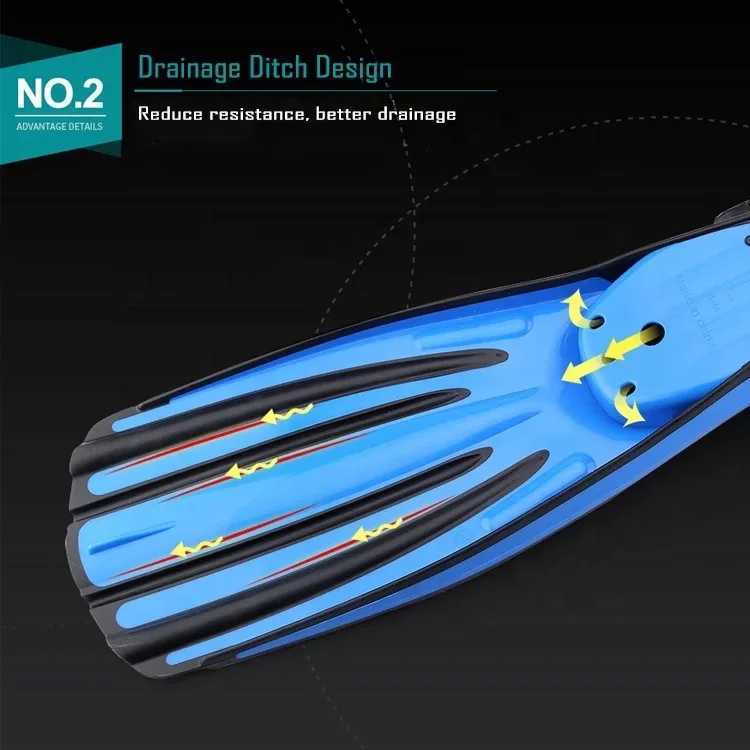 New type of scuba diving stainless steel spring fin with fins adult swimming shoes silicone long inflatable single fin diving flip coverY250412