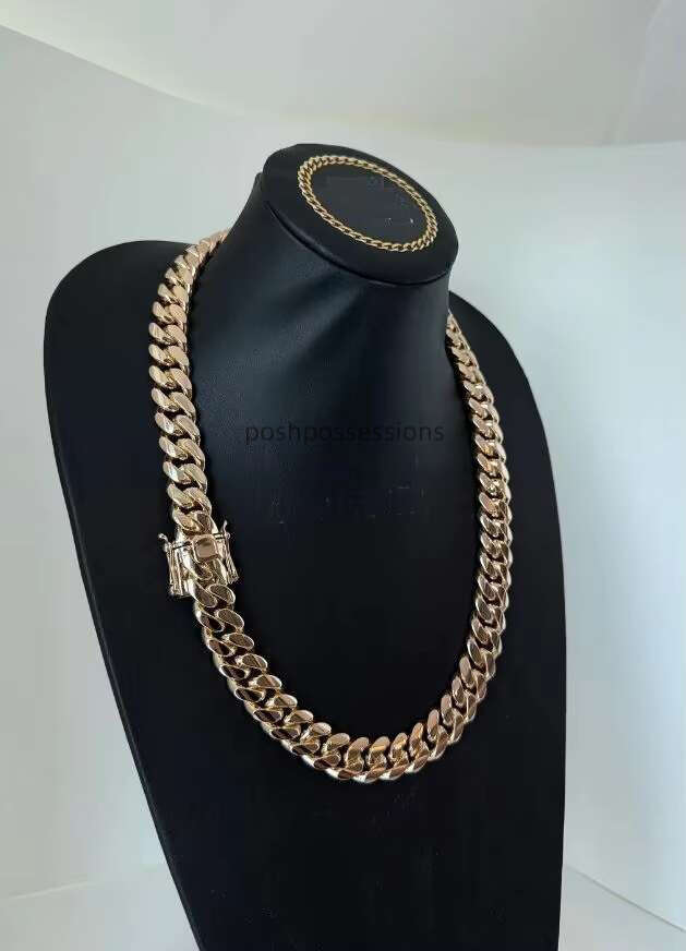 16Mm Cuban Chain Vvs1 Silica, 14K Platinum Sterg Sier, Tester