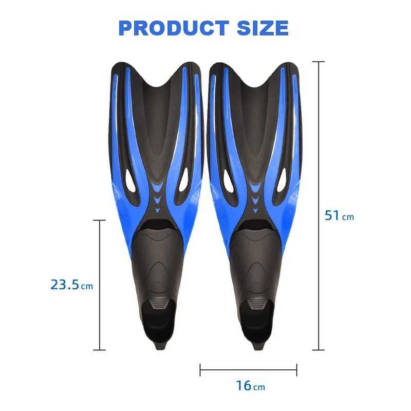 Professional adult flexible and comfortable TPR anti slip swimming diving fin rubber inflatable swimming flip water sports beach shoesY250412