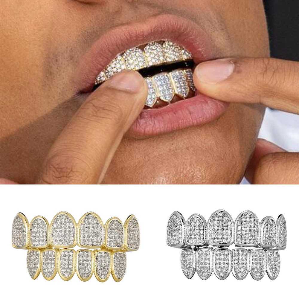 Feel Style Cool Teen Grilz Set suitable for neutral cubic zirconia bottom box packaged with hip-hop charm jewelry suitable for mens and womens gifts W