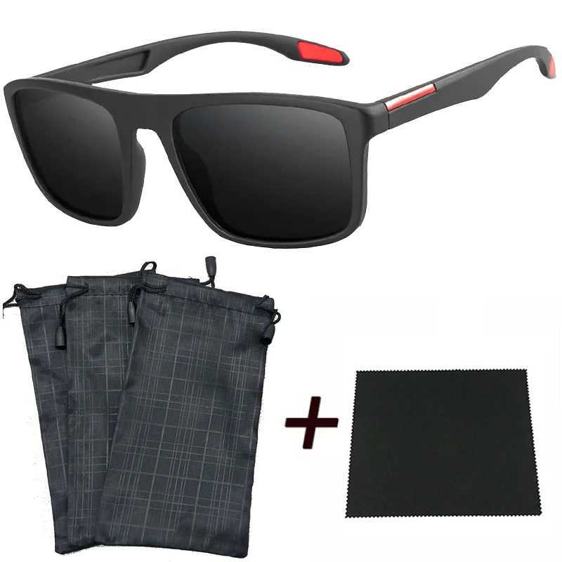 Polarized Sunglasses Men Women Fashion Vintage Square Sun Glasses Brand Designer Male Anti-glare Color Lens Shades Eyewear UV400 Z250411
