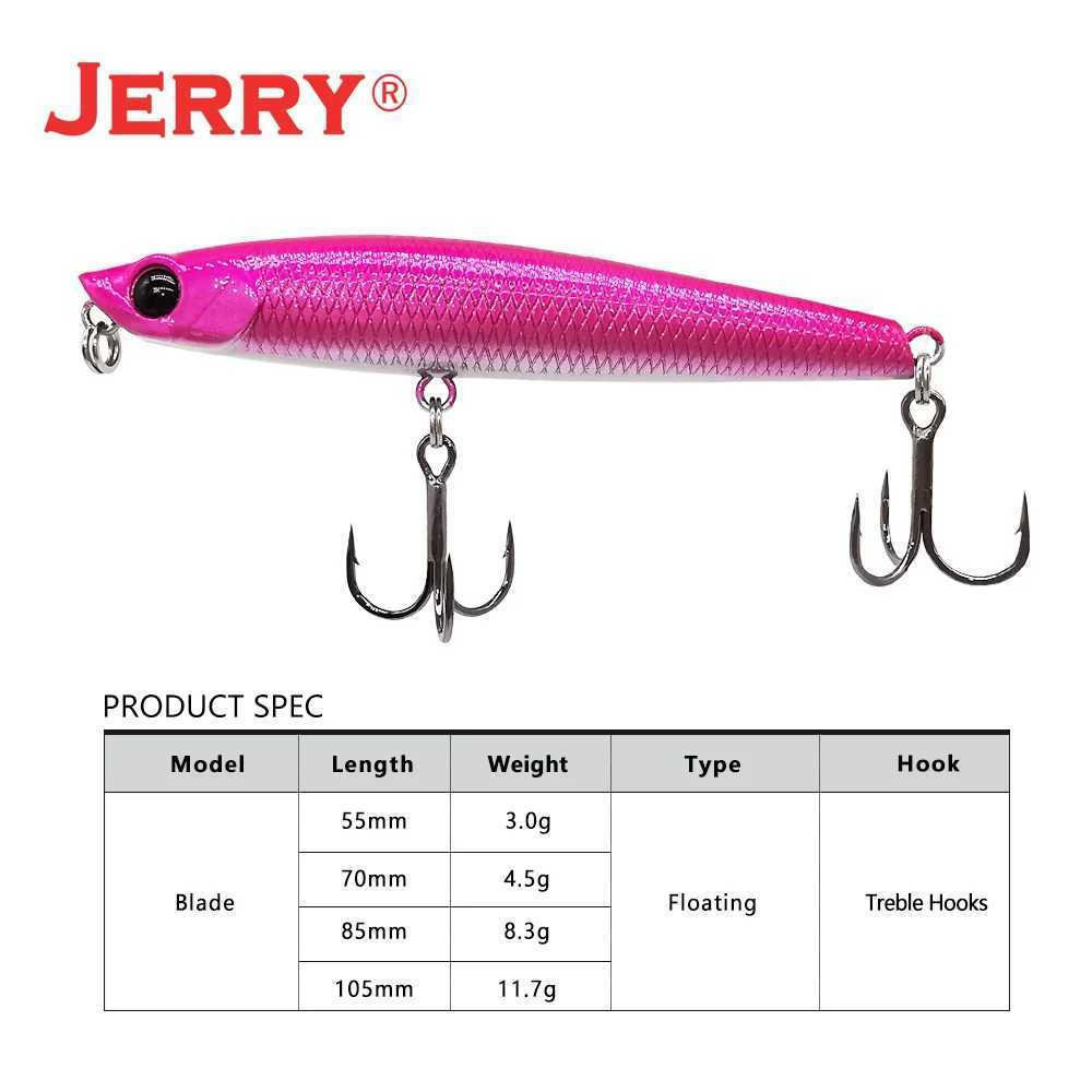 Jerry Blade Fishing Tackle Hot Pencil Fishing Lures Surface Floating Stickbait Ocean Beach Hard Bait UV Color Artificial Bait Z250411