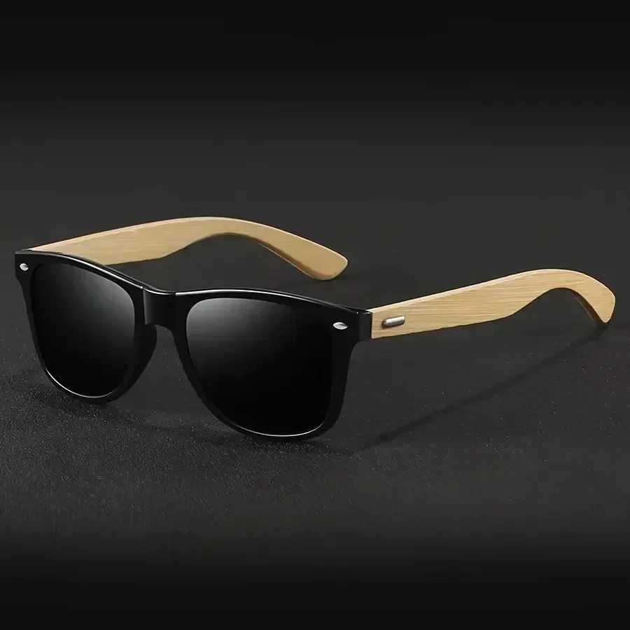 Plastics Wood Bamboo Polarized Sunglasses Men Women Classic Fashion UV400 Vintage Driving Sun Glasses Black Fishing Eyewear Z250411