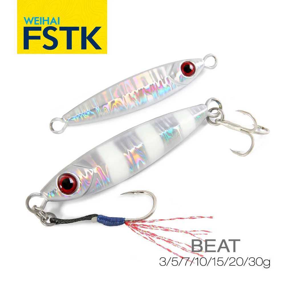 FSTK Micro Metal Jig Saltwater Fishing Lure 3g7g10g15g Offshore Casting Jigging Lures Spoon Artificial Hard Swimbaits with Hooks Z250411