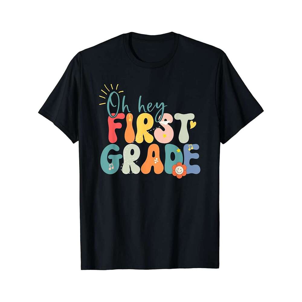 Designer T shirt Hello 1st Grade Teacher Student Back to School 1st Grade - 220g T shits