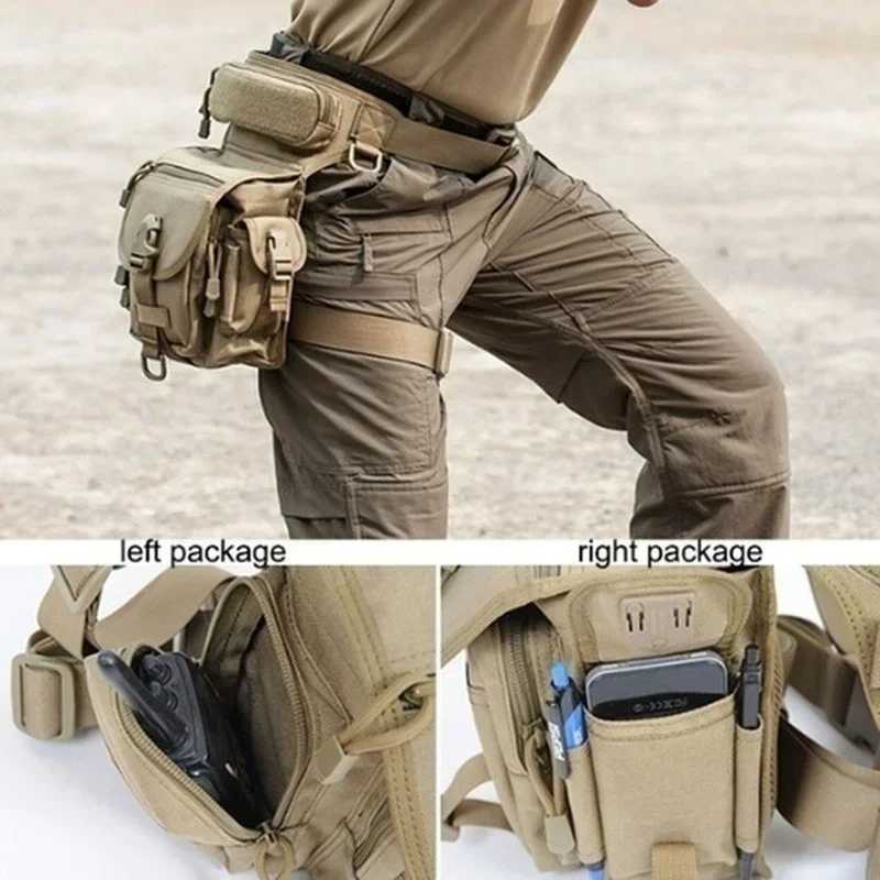 Mens Waterproof Leg Wrap Hip Drop Belt Waist Oxford Cloth Hiking Camping Outdoor Sports Travel Accessories Fishing Bags Z250411