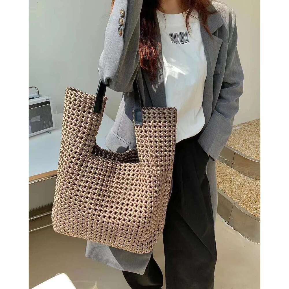 Women's Designer Festa Neoprene Woven Large Women's Bag Tote Bucket Bags Mistress Gift Handbag