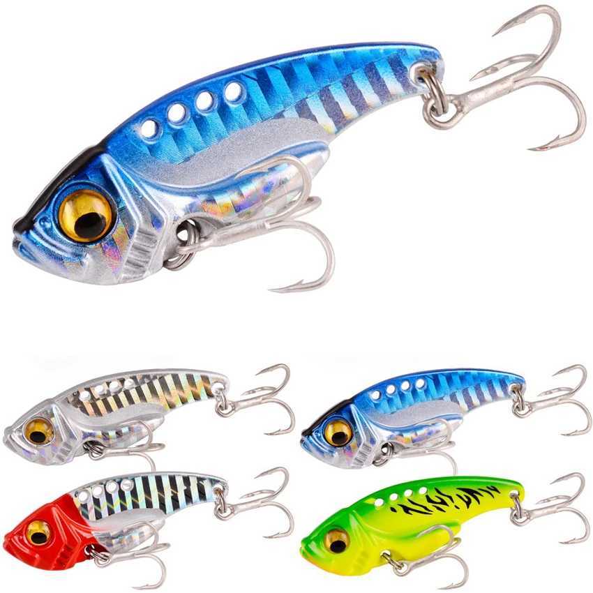 6pc/lot 7/10/15/20G Hard Metal Vib Blade Lure Sinking Vibration Fishing Lures Baits Artificial Vibe for Bass Pike Perch Fishing Z250411