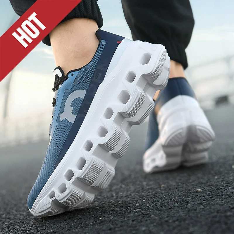 Men Sports Running Shoes Marathon Air Cushion Breathable Lightweight Mens Outdoor Hiking Athletic Nonskid Sneakers Jogging TenisC250411