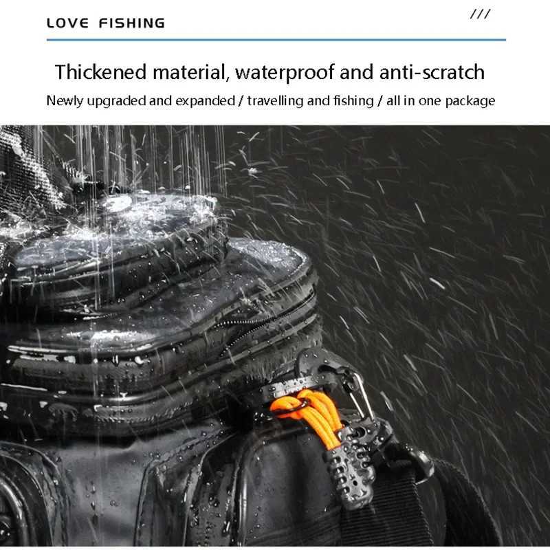 Fishing Lure Bag Waistpack Waterproof New Lightweight Shoulder Backpack Fishing Reel Case Gear Bag Multifunctional Fishing Box Z250411