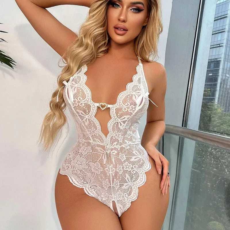 New sexy lingerie open top bra crotch less lingerie lace sleepwear lingerie Babydoll bodysuit Lenceria sexy clothing W250412