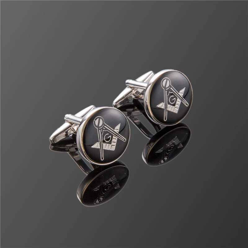 Hot Fashion Mens Cuff Links Freemasonry Cuff Links Masonic Cuff Button Sleep Designer for Masonry Square and Compass with GT250412