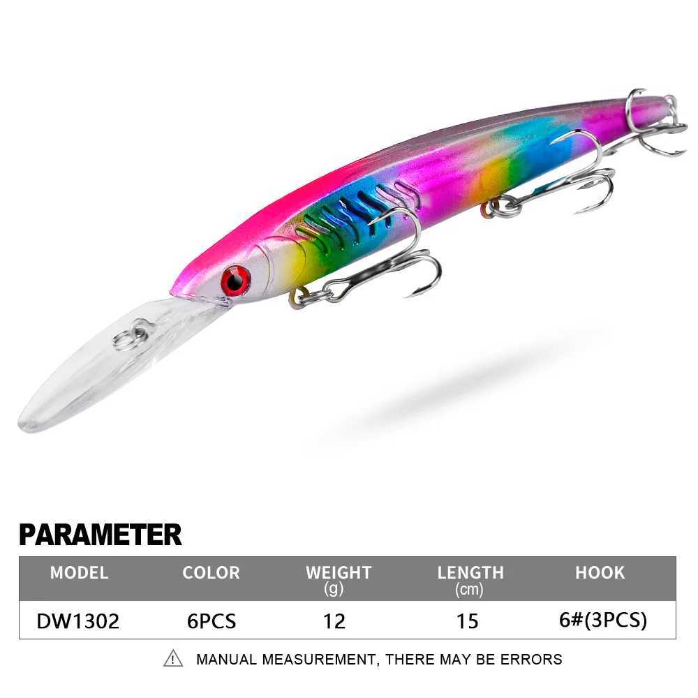 PRO BEROS 1PCS Minnow Fishing Lure 15cm 13g Floating Hard Bait Wobbler Jig Bait Crankbait Carp Striped bass Pesca Fishing Tackle Z250411