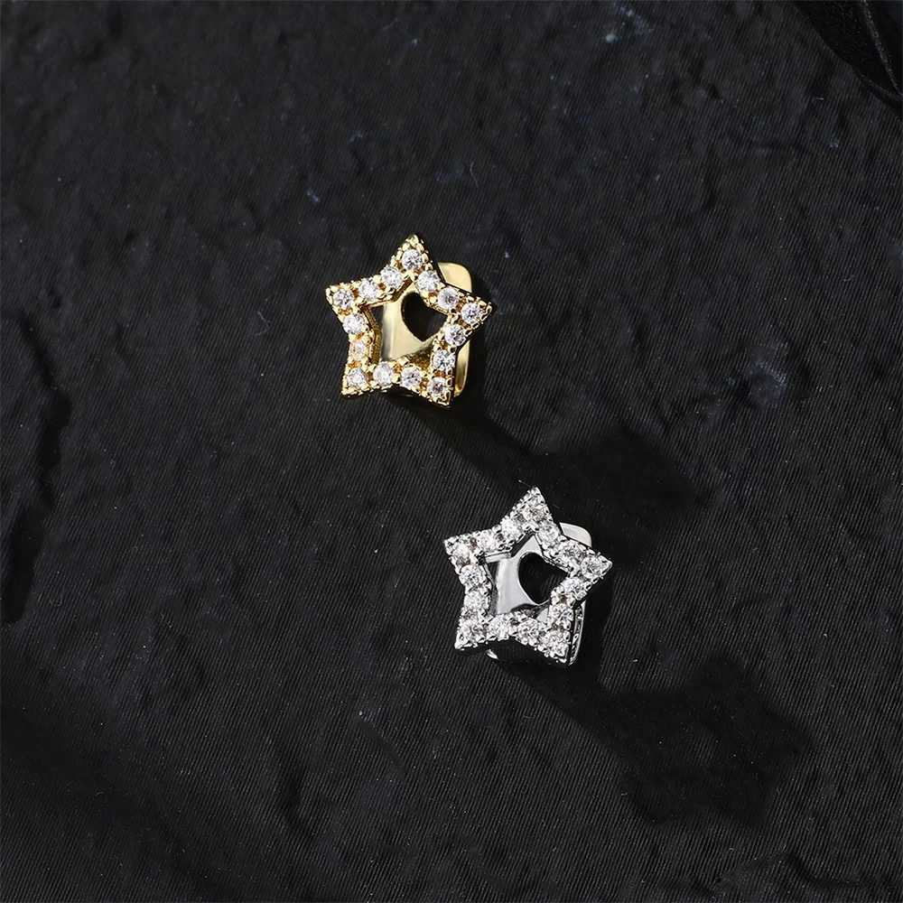 1 fashionable single hollow star zirconia dental mill hip-hop CZ stone dental hat decoration womens jewelry dental mill W250412