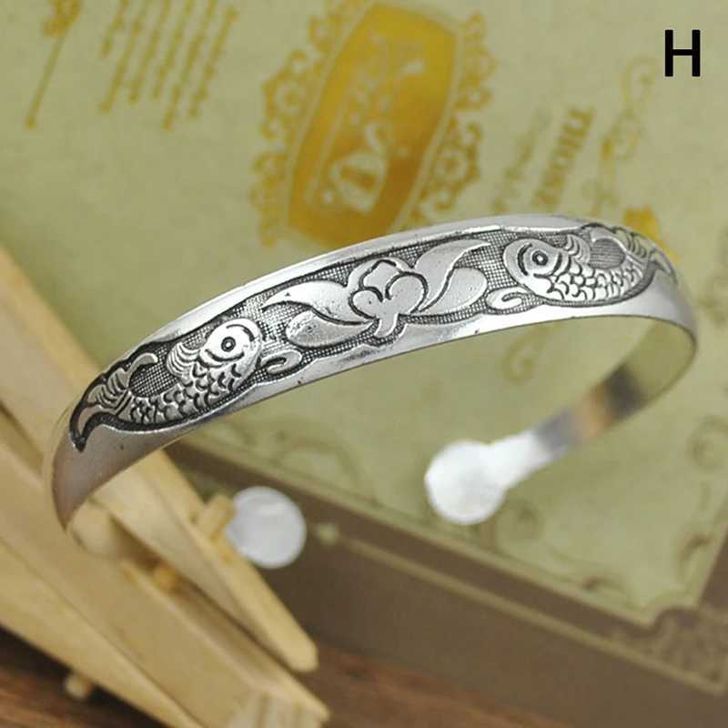 9styles Vintage Silver Bangles Bracelet Antique Tibetan Silver Bracelets For Women Tibetan Silver JewelryC250411