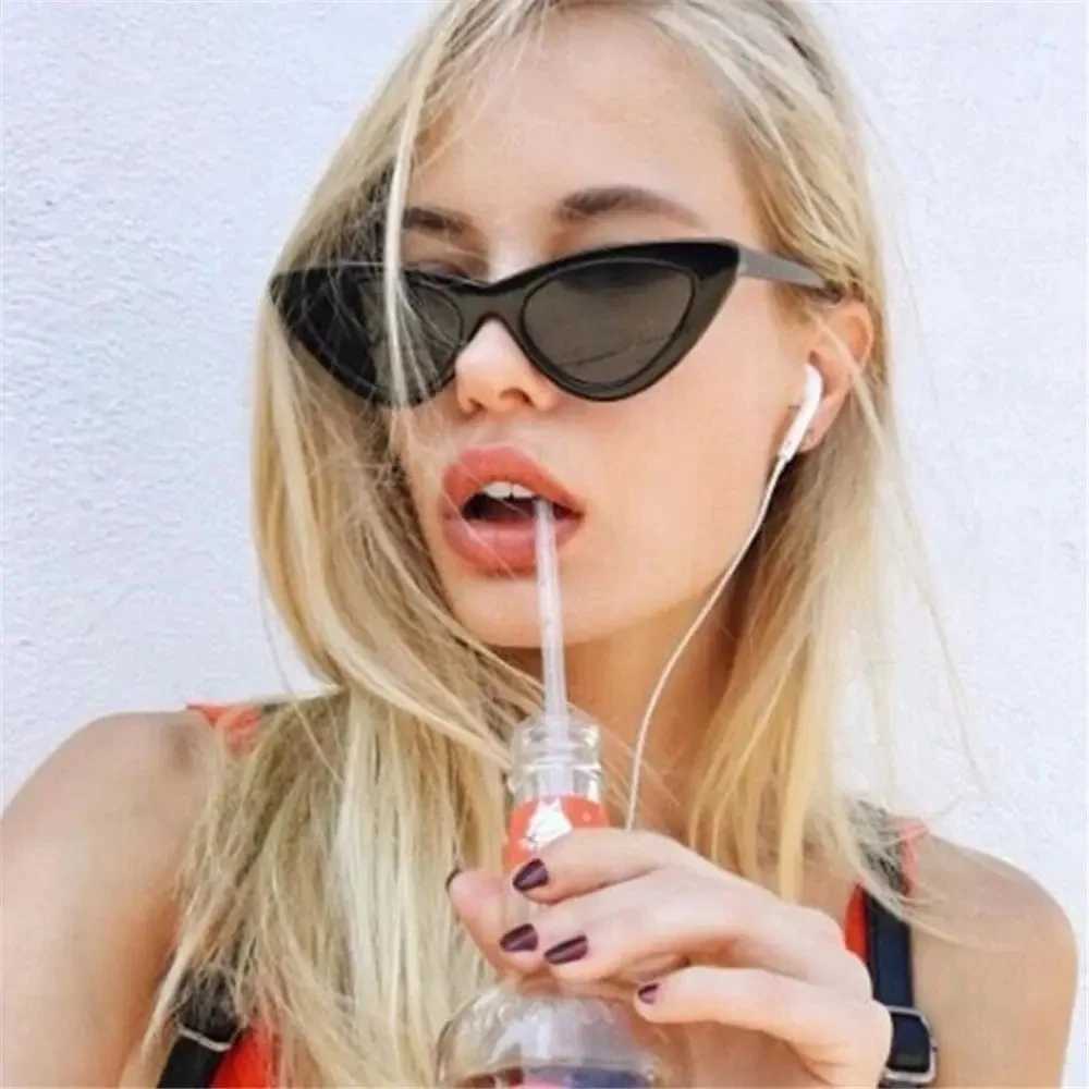Vintage Cat Eye Sunglasses for Women Small Frame Retro Sunglasses UV400 Protection Eyewear Fashion Trendy Streetwear Accessories Z250411