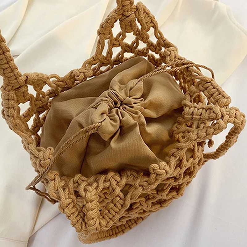 Mini design Str womens bag new summer high-end handbag water bag hot selling woven beach cross body bagXJ250412