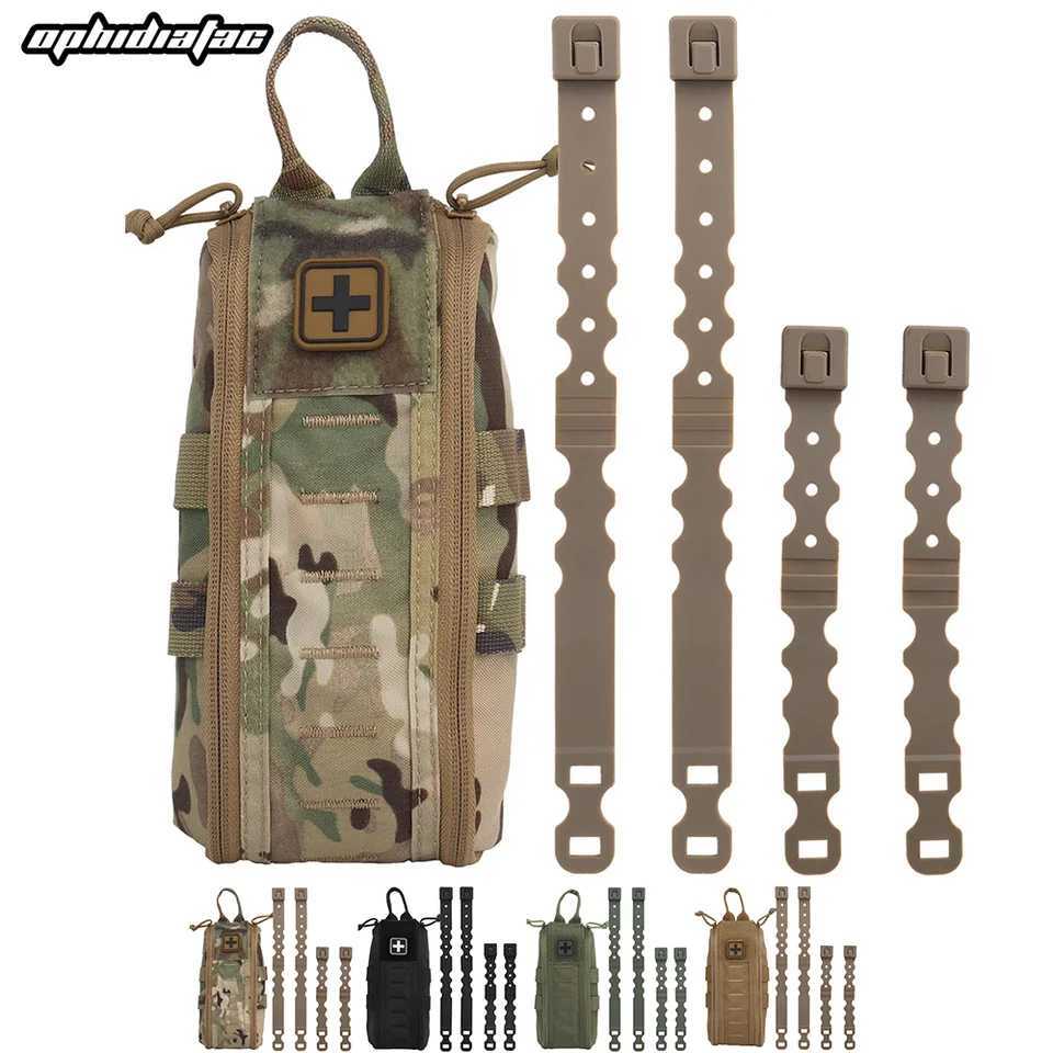 OphidianTac Quick Release IFAK First Aid Pack Empty Medical Pouch Rapid Deploy Pull Tab Shock-cord Camping Hiking Emergency Bag Z250411