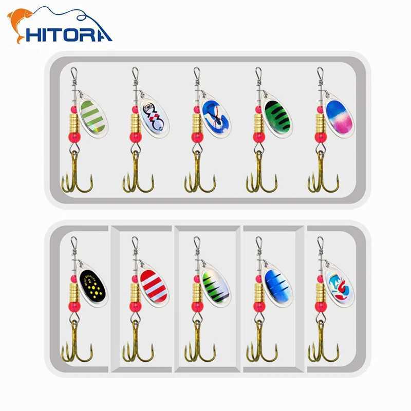 1Set 3.3g Fishing Lure Metal Rotating Sequins Spoon Spinner Hook Artificial Wobbler Hard Bait for Bass Trout Perch Pike Tackle Z250411