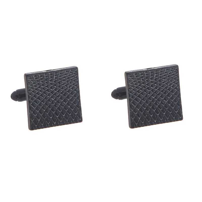 2 pieces/set of square mens cufflinks simple geometric stripes metal cufflinks mens shirts tie clips party jewelry sets giftsT250412
