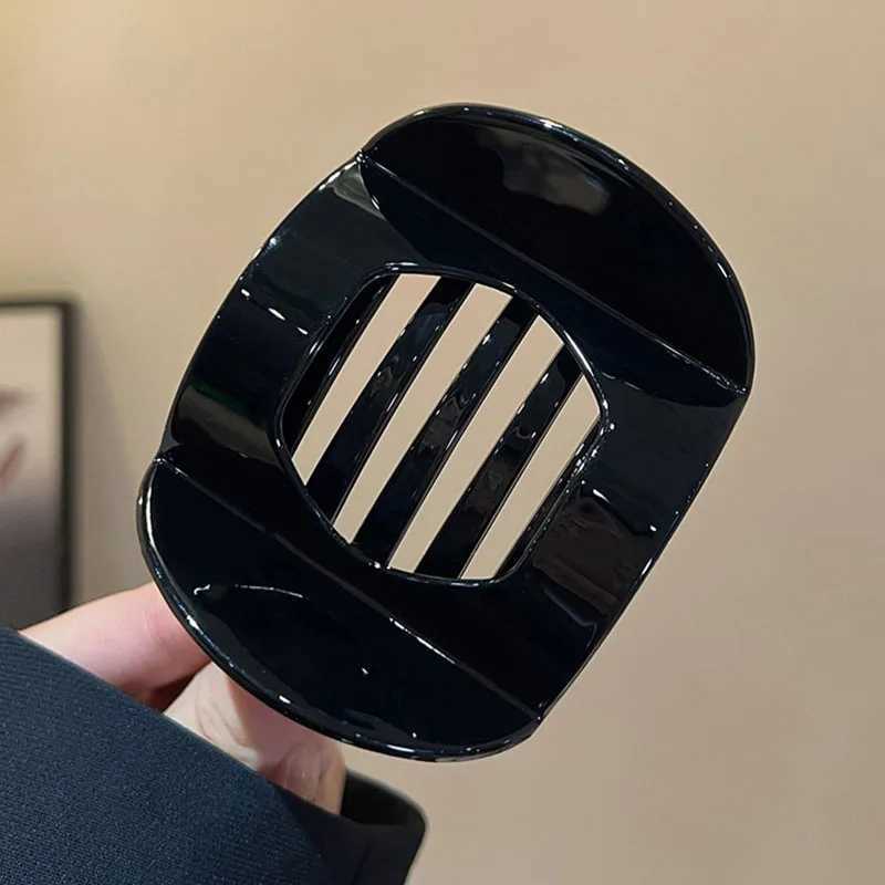 New Fashion Korean PC Womens Hairclip Anti slip Hair Accessories Retro Curved Duck Claw Hairclip Girl Bucket Y2504012