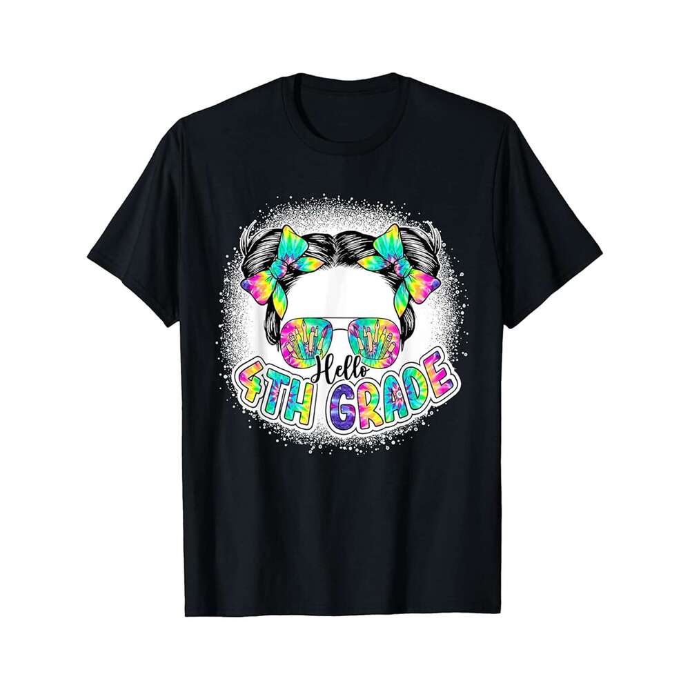 Designer T shirt Hello 1st grade teacher team first grade squad girls boys - 220g T shits