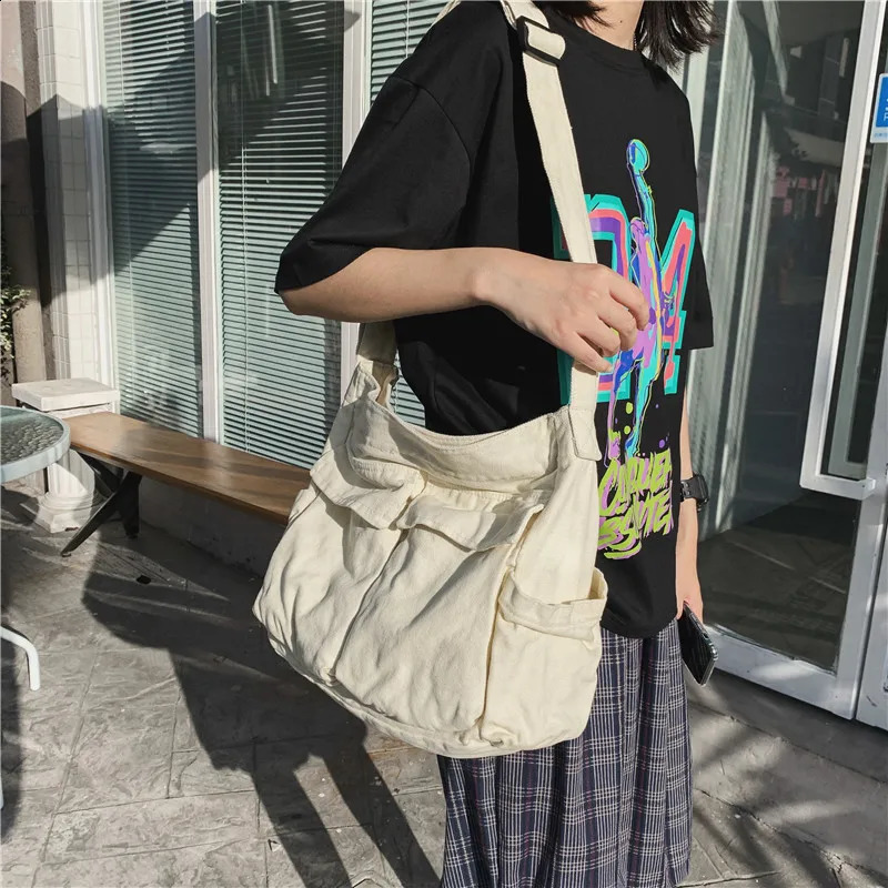 Womens retro handbag canvas youth shoulder bag messenger bag womens casual handbag cross body wallet 250411