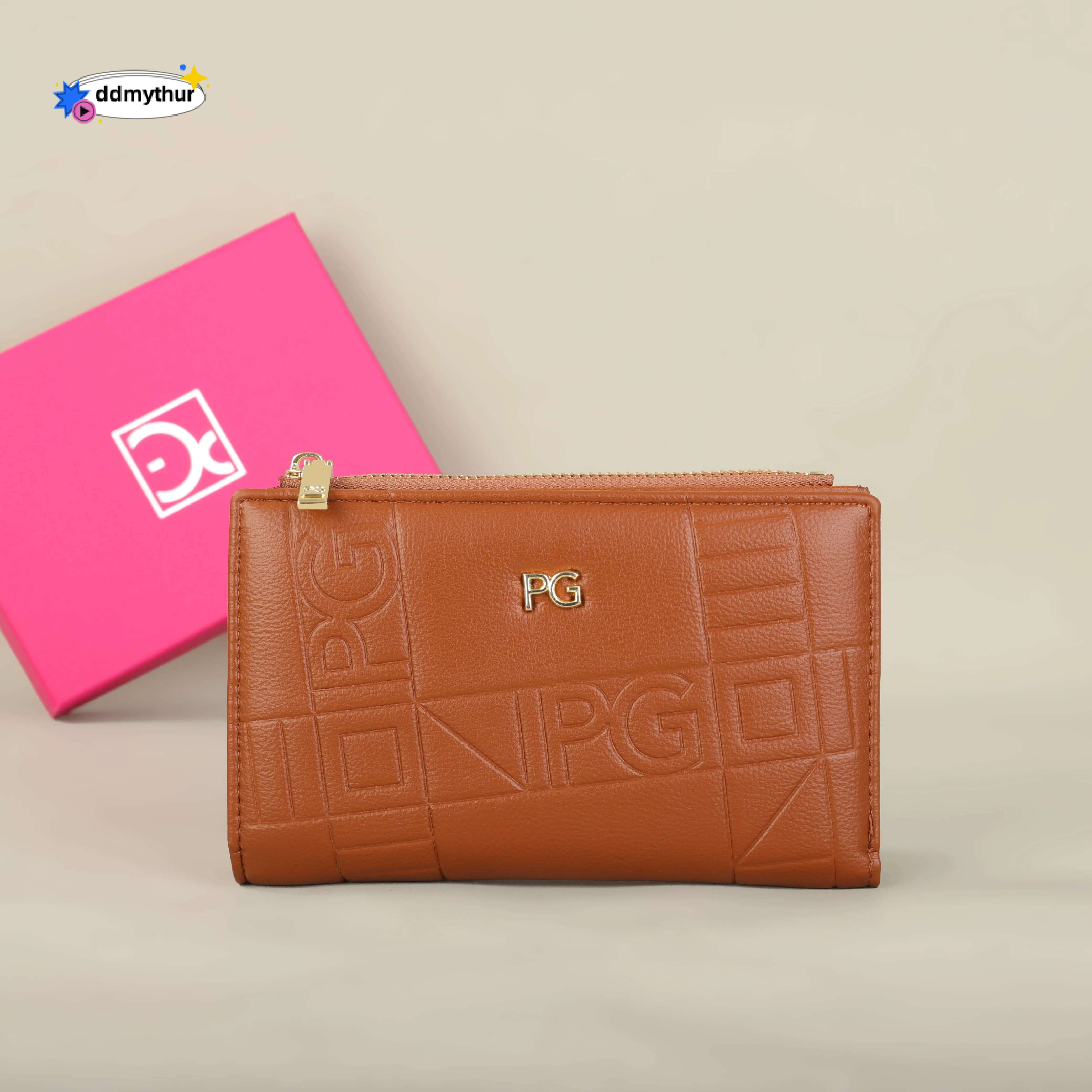 PG wallet Fashion Classic Retro Women's Universal Letter Printed Portable Card Bag Zero Wallet ddmythur