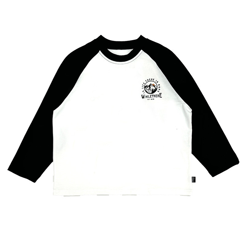 Ddmyshoesvip Boys Spring New Style Shoulder Long Sleeve T Shirt Casual Middle And Small Children S Handsome Top TEE Trendy