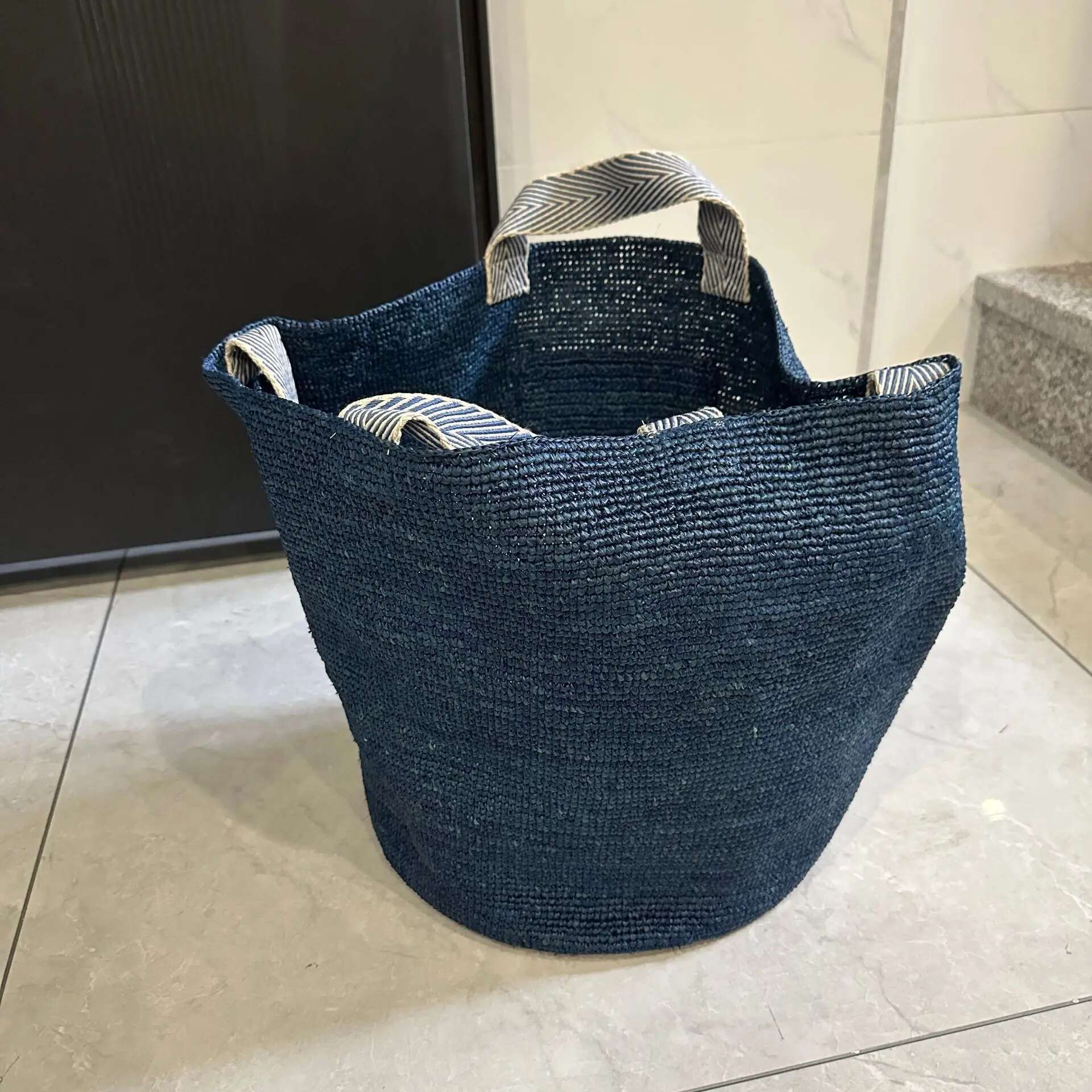 Summer Raffia Straw Large Capacity Woven Beach For Women Handbag Bohemian Rattan Tote Shoulder Bag Travel Basket Bags