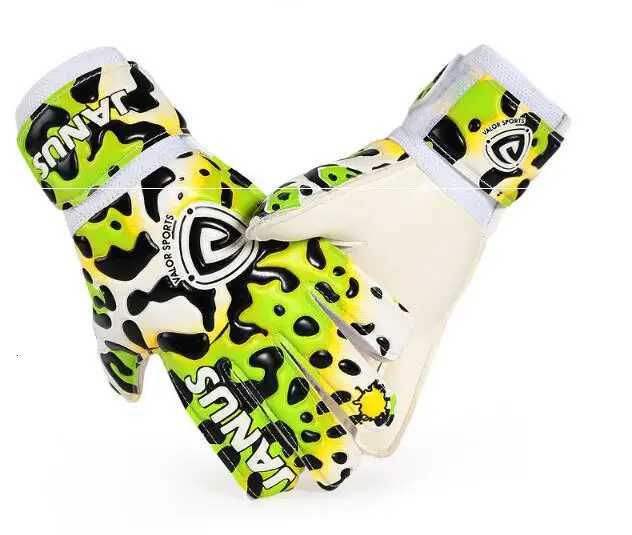 Janus size 3-7 new style kids finger protection soccer gloves professional children leopard soccer football GoalkeeperW251112