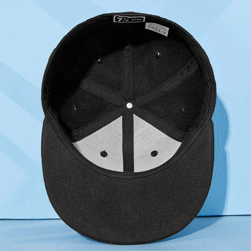 Big Bone Man Plus Size Baseball Caps Adult Flat Hip Hop Fitted Hat Men Women Large Size Cap size 6 3/4 to size 8 250407bj