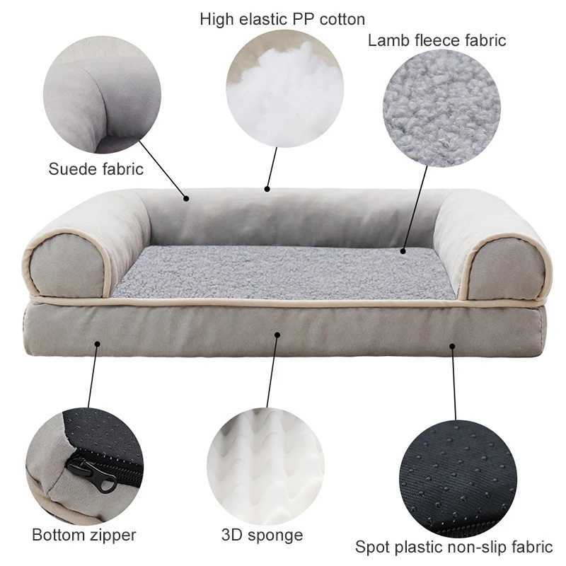 Pet dog sofa soft sponge pad dog house square dog house deep sleep breathable blanket thick pet pad nap accessories X250412