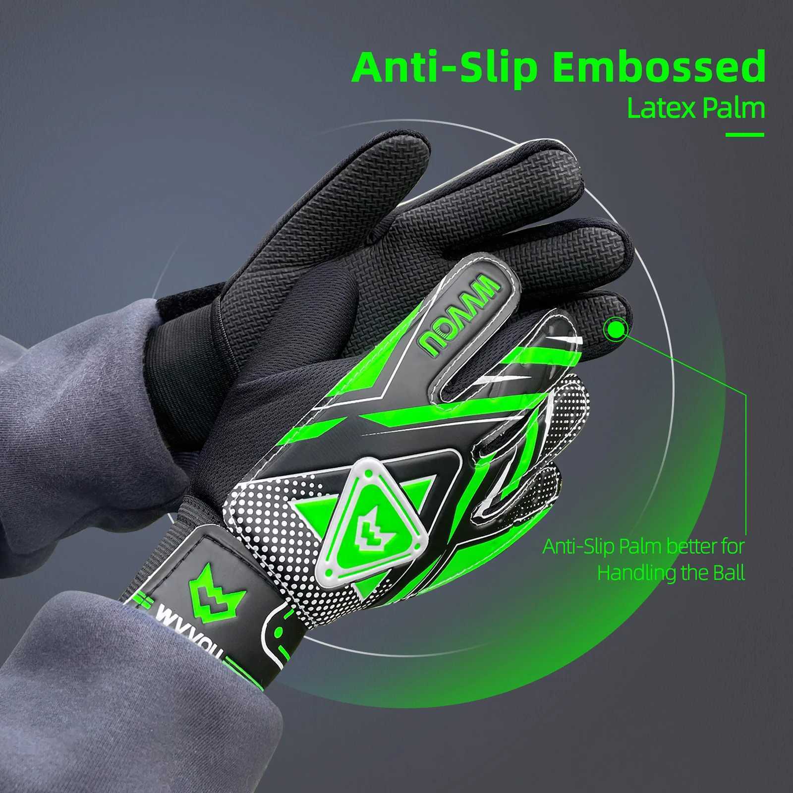 WVVOU Goalkeeper Gloves for Children and Adolescents Football Goalkeeper Gloves Football Gloves Double Protection PortabilityXJ250412