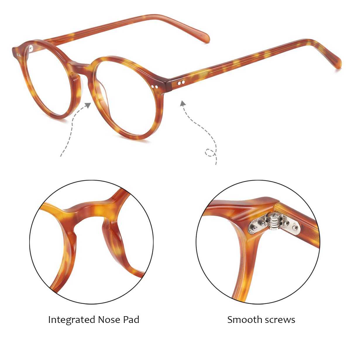 Stylish Round Retro Full Rim Spectacle Sun Shades Men Women Small Vintage Driving Polarized Sunglasses For Prescription Lenses Z250411