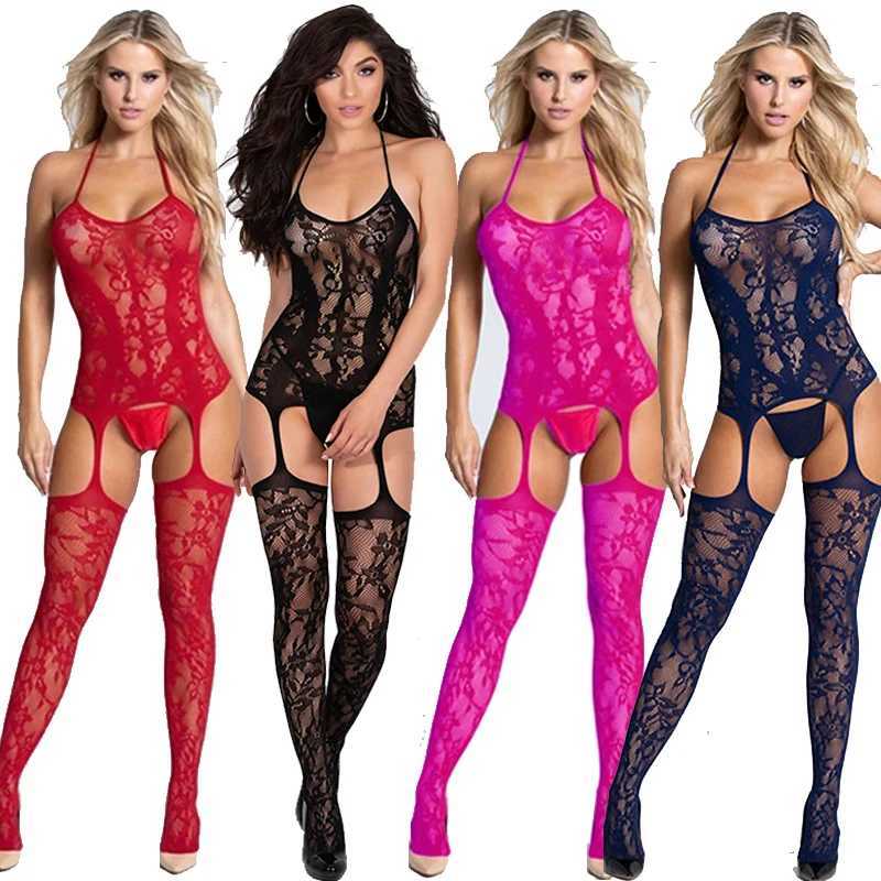 Sexy womens underwear fishnet stockings erotic Bodystocking for Sex Erotic Bodysuit Open Crotch Tights High Waist stockings W250412