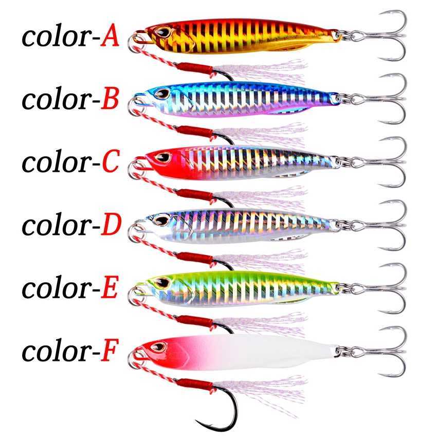 2023 Metal Jig Fishing Lure Weights 10g-40g Trolling Hard Bait Bass Sea Fishing Lures Tackle Trout Jigging Lure Jigs Saltwater Z250411