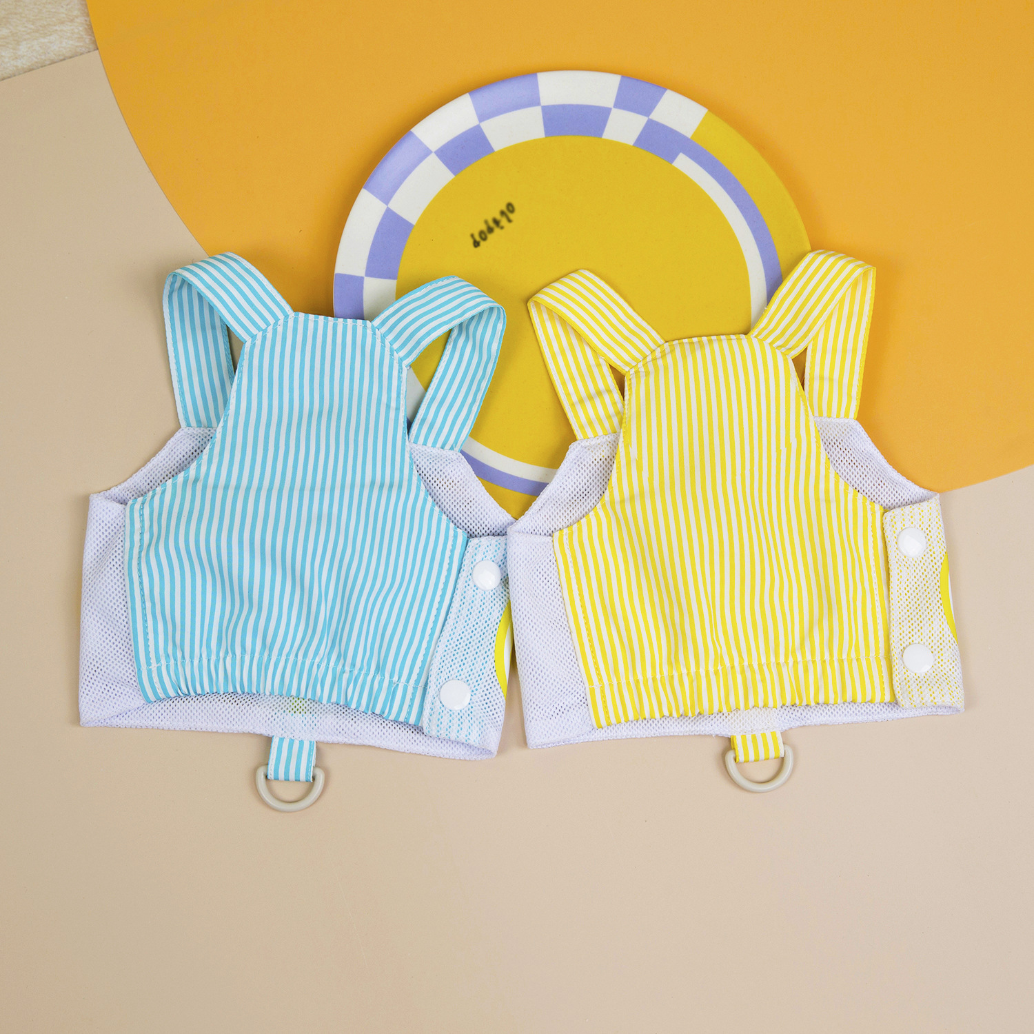 Cool Dog Mesh Tank Top Harness Leash Set for Small Dogs Cats, Lemon Print Dog Spring Summer Puppy Clothes with Zipper Pocket Chihuahua Yorkies Pet Out
