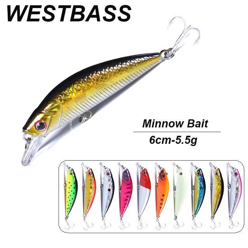 WESTBASS Micro Minnow Bait 6cm-5.5g Sinking Fishing Lure Trolling Crankbait Jerkbait Swimbait Tungsten Weight Bass Isca Pesca Z250411