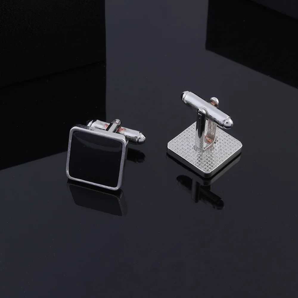 French square cufflinks fashion mens business banquet set shirt cufflinks buttons luxury wedding cufflinks gift 2024T250412