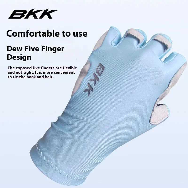 New BKIKI Fishing Half-finger Gloves Thin Outdoor Sports Non-slip Fitness Cycling FingerlessC250412