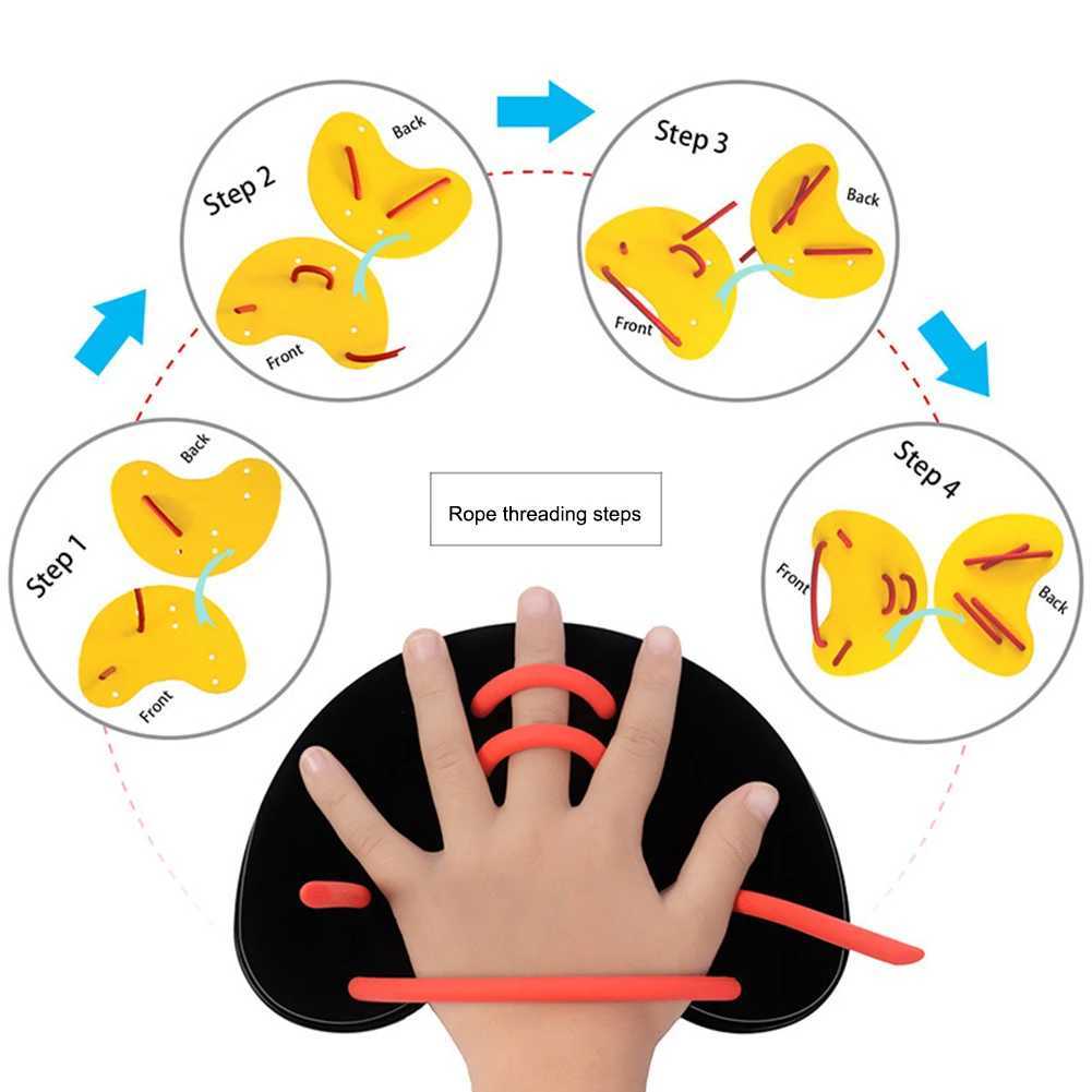 Hot silicone swimming mat with safety diving gloves for water sports swimming mat swimming finger coverY250412