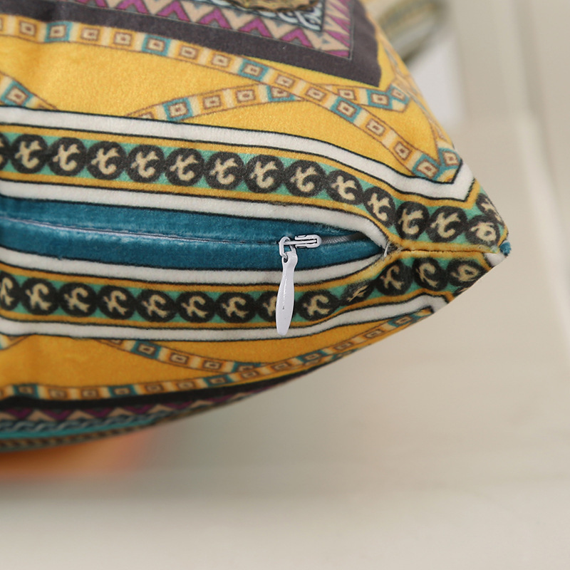 Light Luxury Printed Dutch Velvet Pillowcase Living Room Sofa Simple Modern Cushion Cover Bay Window Bedside home decor