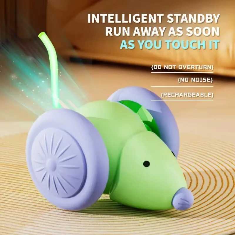 Pet toy interactive cat toy electric mouse car - with intelligent barriers to avoid automatic teasing of pet products Y250412
