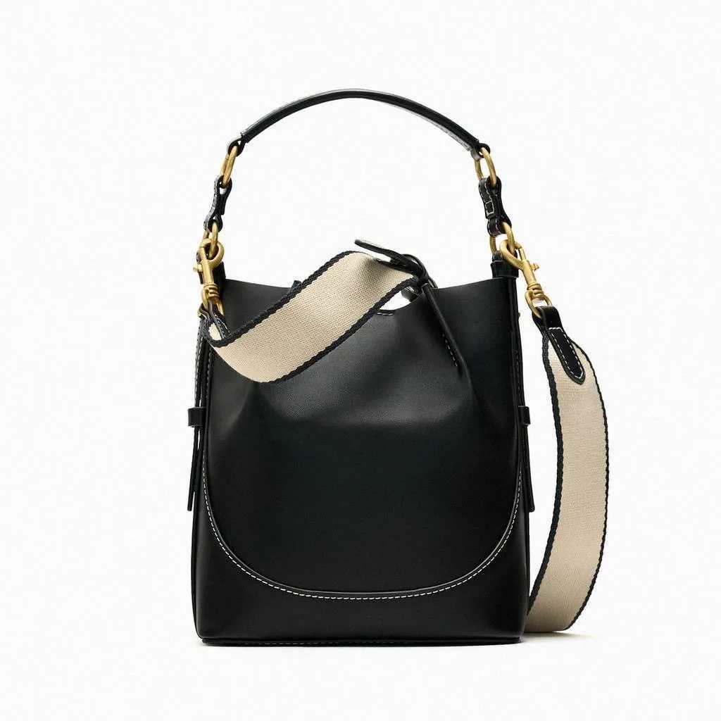 Fi wide shoulder strap bucket bag high-quality shoulder bag mini wallet and handbag womens designer bag 2024 cross body bagXJ250412