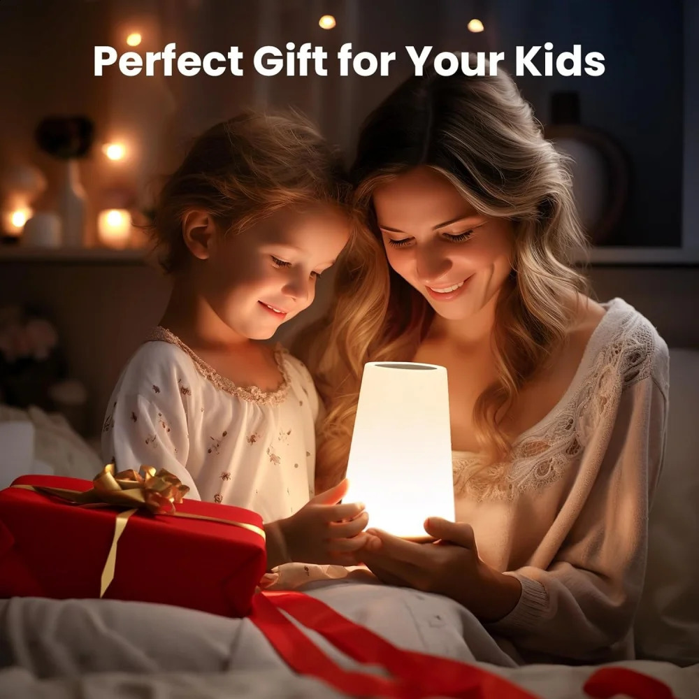 USB dimmable touch light bedroom portable desktop night light 13 RGB color night light baby night light 250411