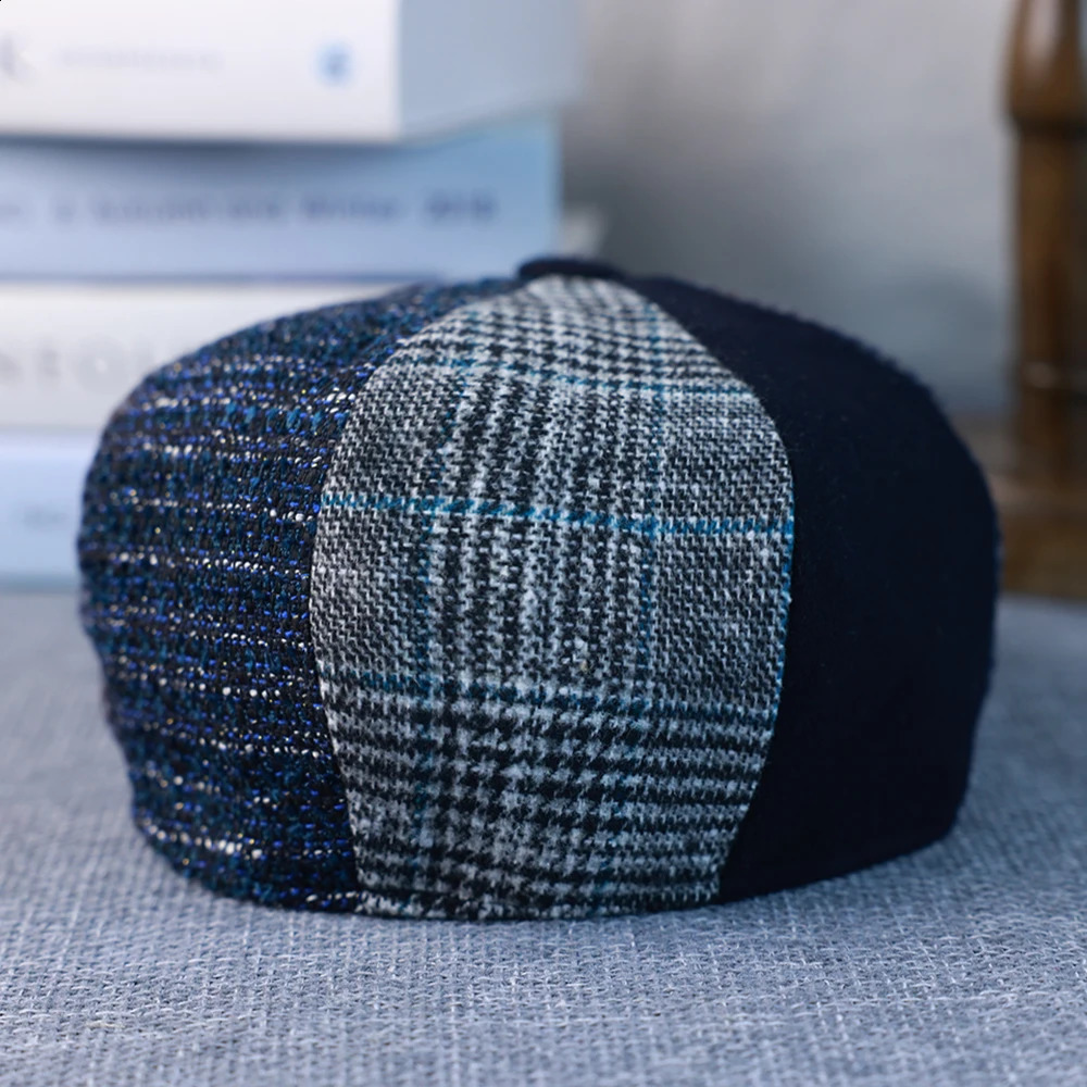 Spring Autumn Winter Men Classic Splicing Octagonal Hats Retro British sboy Cap Gatsby Woman Men Beret Caps 005 250403