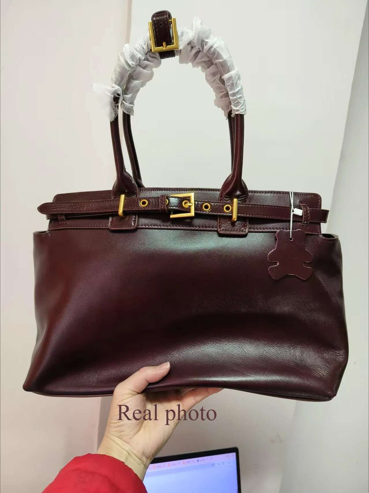 Designer High-End Oil Wax Cowhide Leather / Suede Women Satchels Tote 2 Size Coffee Winter Retro Female Shoulder Bag Big