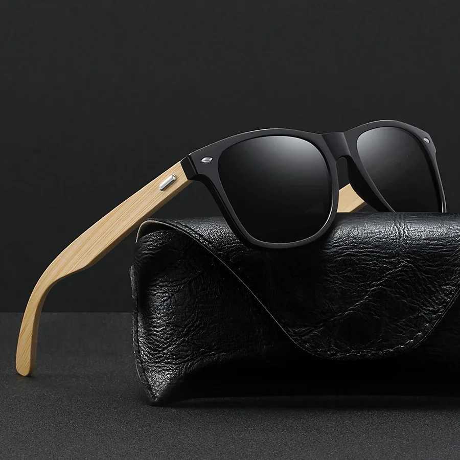 Plastics Wood Bamboo Polarized Sunglasses Men Women Classic Fashion UV400 Vintage Driving Sun Glasses Black Fishing Eyewear Z250411